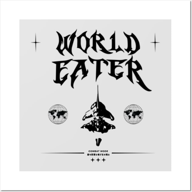 World Eater Streetwear Design Wall Art by Cyber Cyanide